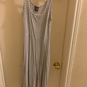 Striped Sleeveless Maxi Dress